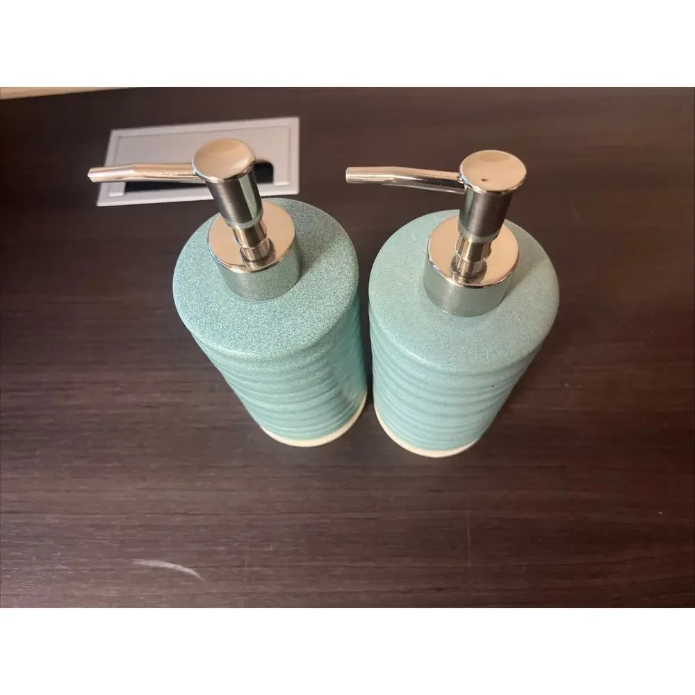(1) Threshold Ceramic Lotion/Soap Pump/Containers.